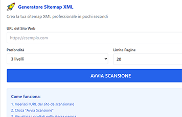 Generatore Sitemap XML - Tool SEO
